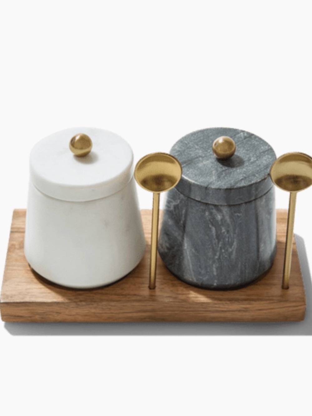 CRAVINGS BY CHRISSY TEIGEN | Marble Condiment Set | NIB | White & Smoke Grey - Picture 3 of 8